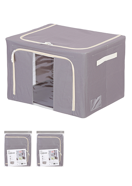 Serie De Color Solido Caja De Almacenamiento 66L Con Marco De Acero Gr