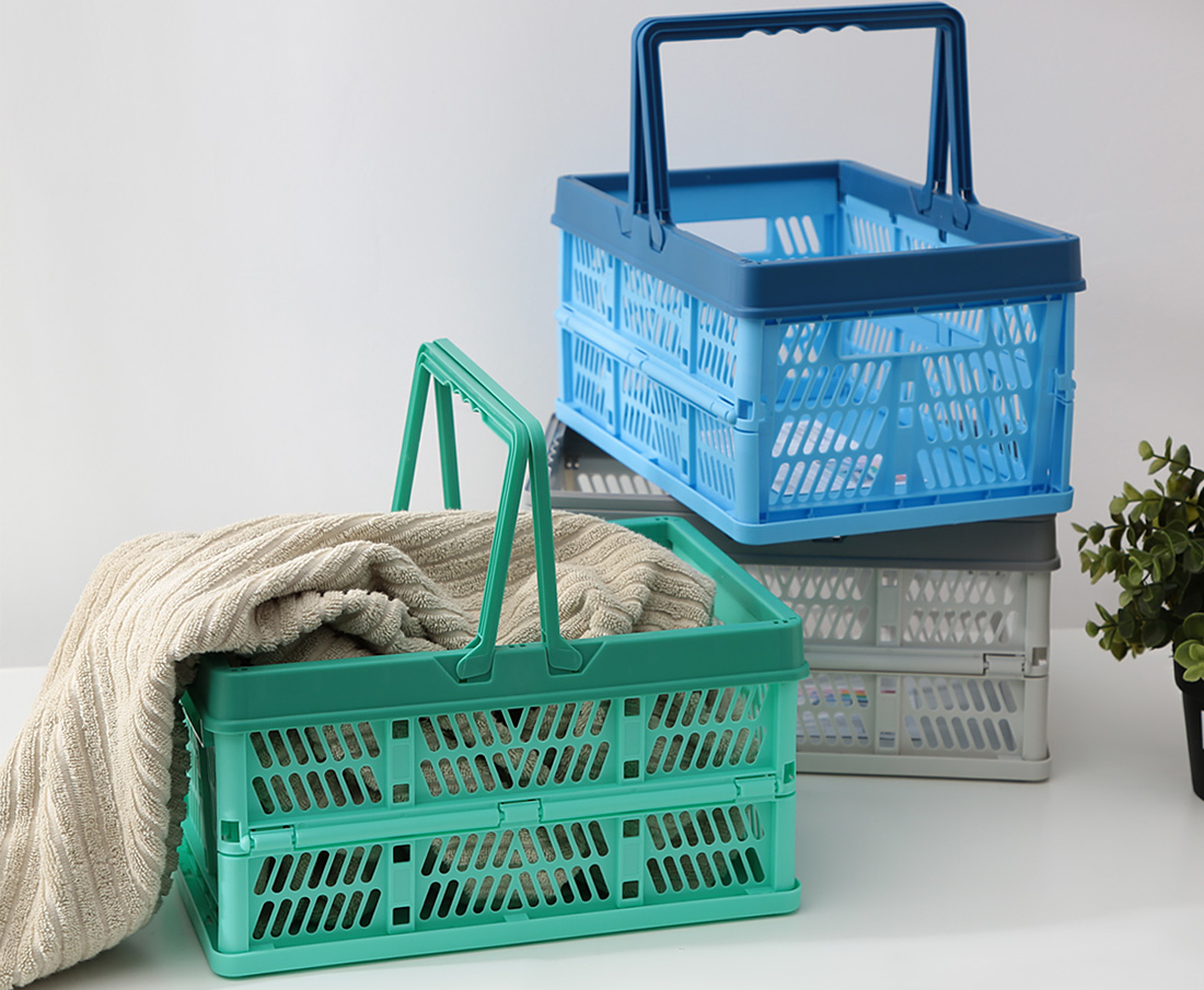 Cesta de almacenamiento plegable colores oscuros