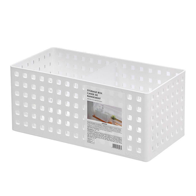 Caja de almacenamiento apilable con compartimento grande