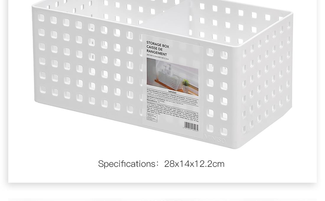 Caja de almacenamiento apilable con compartimento grande