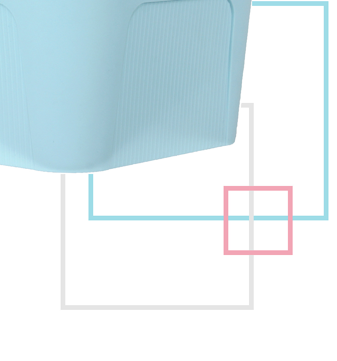 Caja de almacenamiento pequeña azul