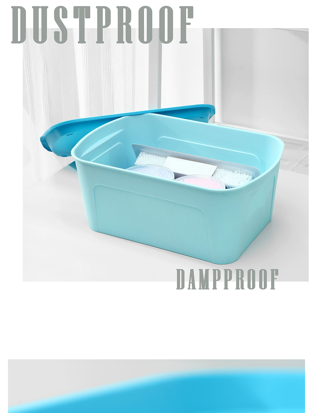 Caja de almacenamiento pequeña azul