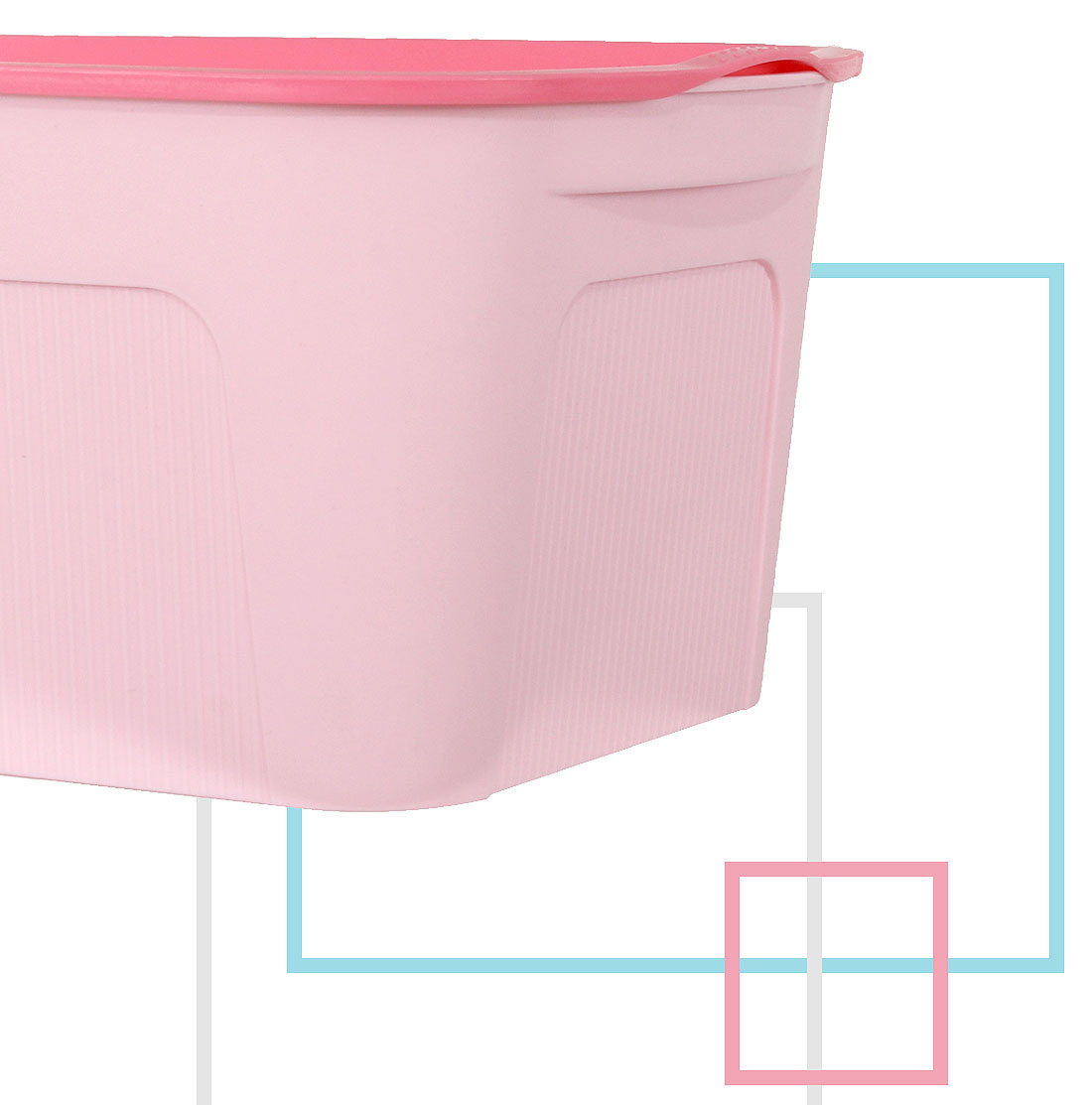 Caja de almacenamiento pequeña rosa